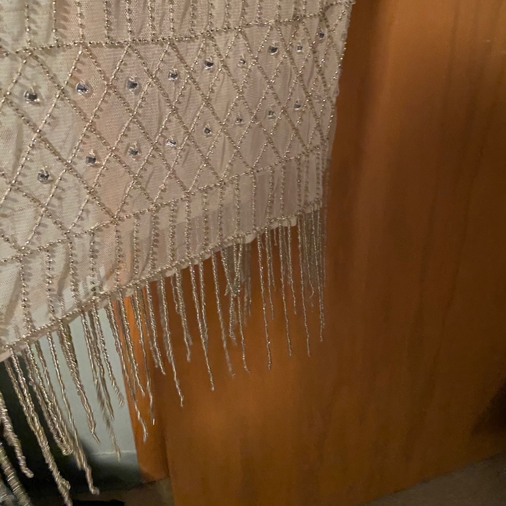 MAKE AN OFFER Beige Beaded Dress - Picture 7 of 7